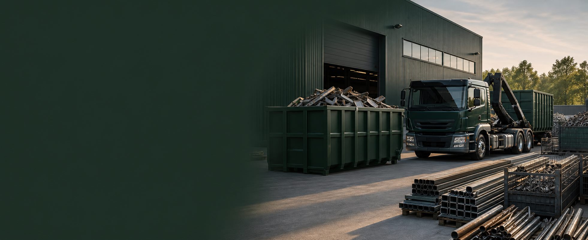 Abrollcontainer für gewerblichen Metallschrott
