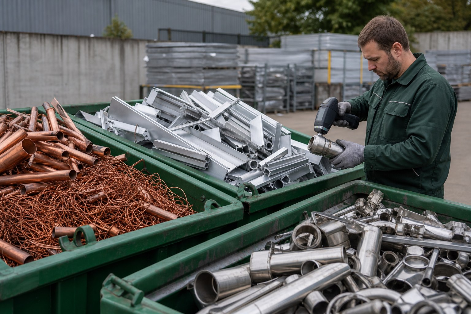 Fachgerechte Prüfung und Sortierung von Altmetall bei RuhrFix