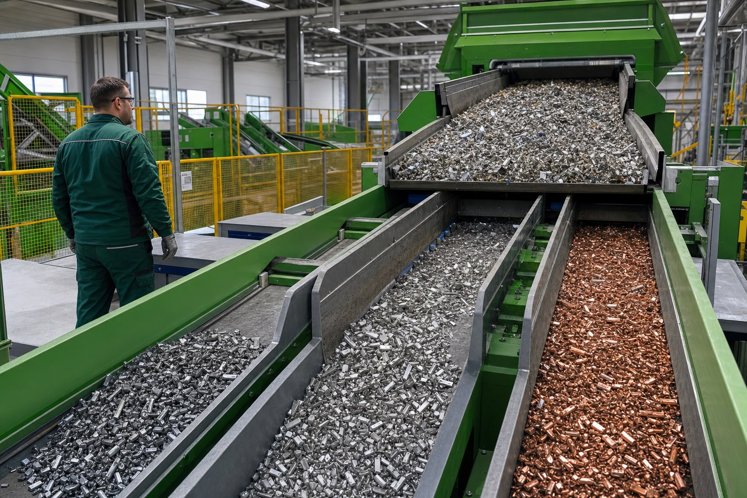 Technische Sortierung von Metallfraktionen