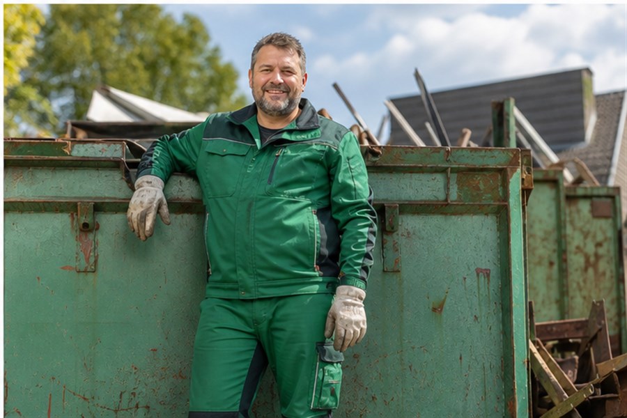 Gewerbeschrott und Metallbehälter in einem Bochumer Betrieb
